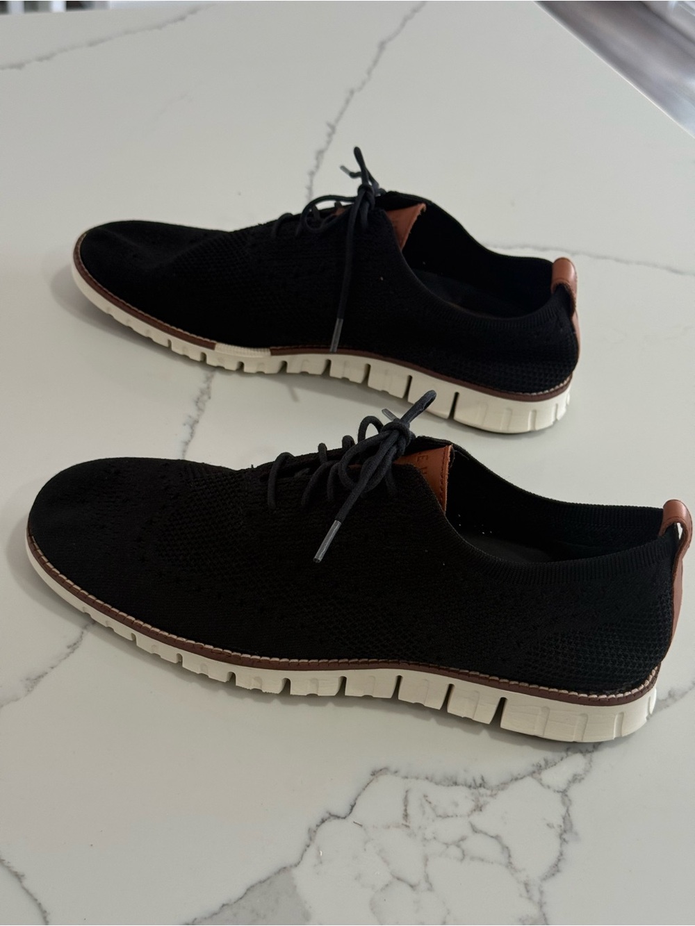 Men’s Cole Haan ZeroGrand StitchLite Wingtip Oxford Black Sz 10.5 - Picture 5 of 8